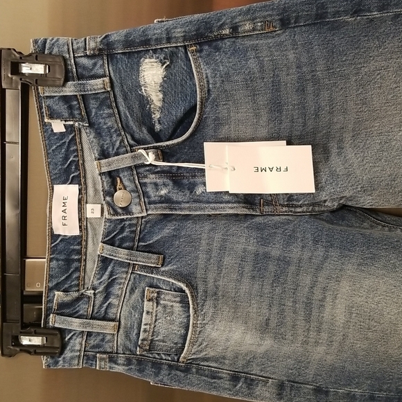 💕FRAME💕 Le Original Cloud Jeans ~ Aviation Ultra High Rise Straight Leg 23 NWT - Picture 12 of 16